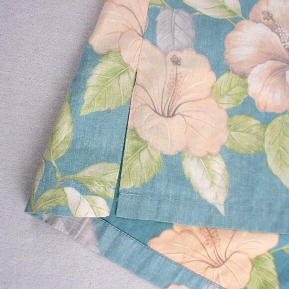 Vintage Men's Hawaiian Shirt 2XL Cooke Street Blue Floral Short Sleeve Cotton - Picture 5 of 7